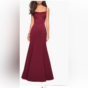 La Femme Burgundy Dress